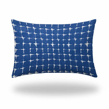 Gingham Polyester Indoor Outdoor Throw Pillow